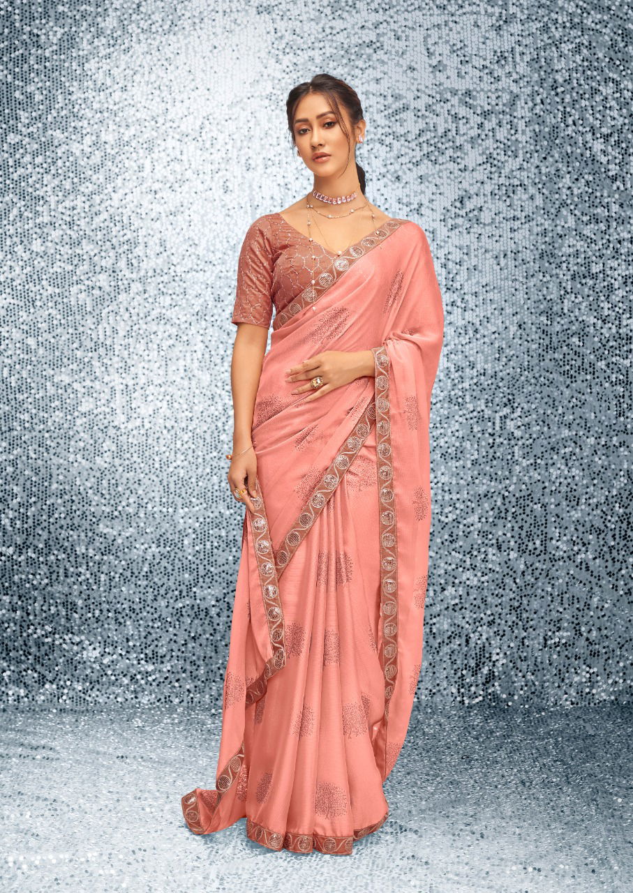 Stavan Emily Fancy Stylish Party Wear Chiffon Saree Collection